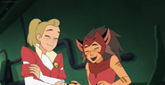 Adora and Catra chuckling