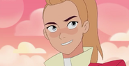 Adora smiles determinedly after being touched by Swift Wind’s words