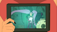 Entrapta talks to hero's on Catra's com pad