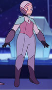 Glimmer in her spacesuit