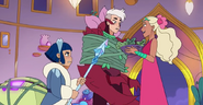 Perfuma welcomes Scorpia with a salad