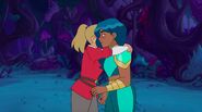 Adora hugs Mermista, "Launch"