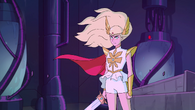 Adora standing at the wreckage of Hordak's portal