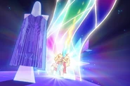 Adora resists the Heart of Etheria