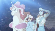 Swift Wind, Glimmer, and Bow making their way to the Crystal Castle