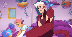 Glimmer and Scorpia relate to each other