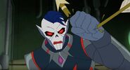 Hordak snapping an arrow shot at him