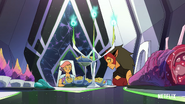 Glimmer and Catra having dinner