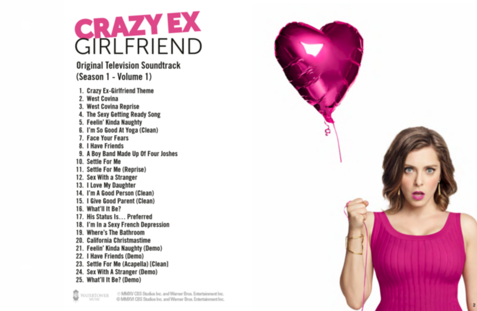 Crazy Ex-Girlfriend Original Television Soundtrack (Season 1 pic picture