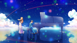 Shigatsu Wa Kimi No Uso [Your Lie In April] Kaori Miyazono and Kousei Arima  - Final Duet | Spiral Notebook