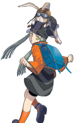 Nagino Ise, along with Strider, as shown in Shikigami no Shiro III.