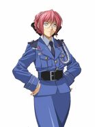 Fumiko in her police uniform.