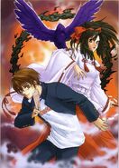 Promotional art of Kohtaro and Sayo