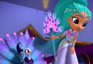 Shimmer and Shine Roya the Peacock with Princess Samira