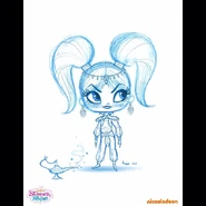 2012 development sketch/Generic genie design (pigtails)