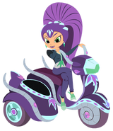 Shimmer and Shine Zeta the Sorceress on Motorcycle