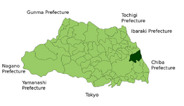 Ubicación de Kasukabe en Saitama