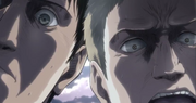 Reiner y Bertolt observan a Ymir titán