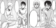 Eren le pide ayuda a Reiner y Bertolt