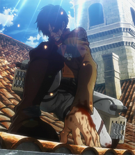 Injured Eren stands up