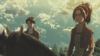 Levi und Hanji warten