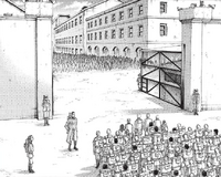 The Eldian soldiers return to their internment zone