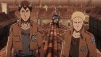 Marco comes up behind Reiner and Bertholdt