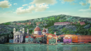 Marleyan port city view