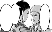 Reiner and Bertolt discuss whether to trust Ymir