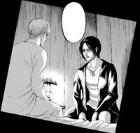 Eren shares his plan to destroy the rest of humanity with Floch