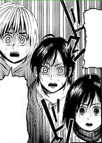 Armin, Eren und Mikasa sehen den kolossalen Titan.png