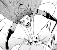 Isabel dodges a merchant while avoiding the Survey Corps