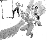 Falco drops the others to rescue Armin