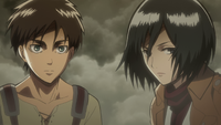 Eren and Mikasa entrust their lives to Armin