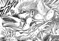 Falco attacks Pieck after losing control of his Titan