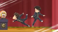 Levi kicks Eren after his speech