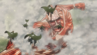 The Scouts attack the Colossal Titan