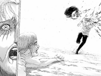 Zeke watches horrified as Eren is decapitated