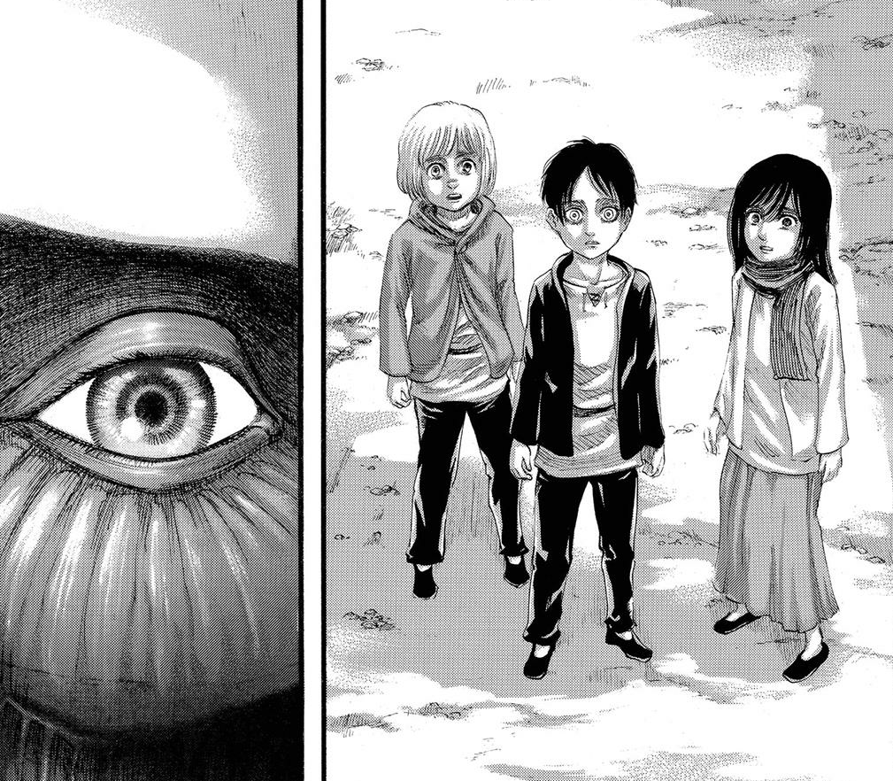 attack on titan mikasa and eren manga