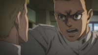 Reiner is confronted by Porco