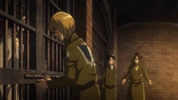 Mikasa is let out of her cell by Armin