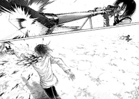 Zeke sees Eren get shot in the neck