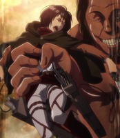 Mikasa's ribs are crushed