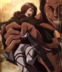 Mikasa is crushed