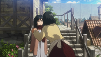 Carla tells Mikasa to be there for Eren