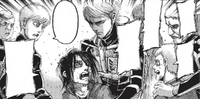 Falco sees Gabi cursing at the Survey Corps