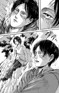 Eren wakes up in the forest