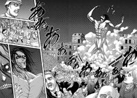 Magath watches the Attack Titan swallow Willy