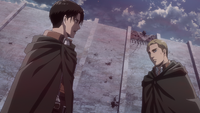 Eren lays stunned on top of the Wall