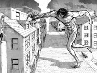 Eren tries to attack Mikasa